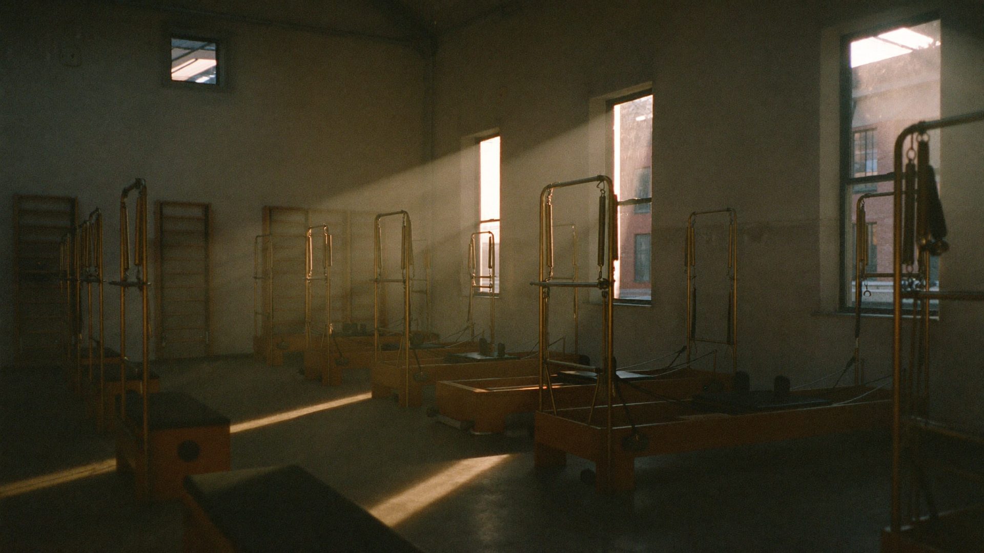 Row of reformers in the studio